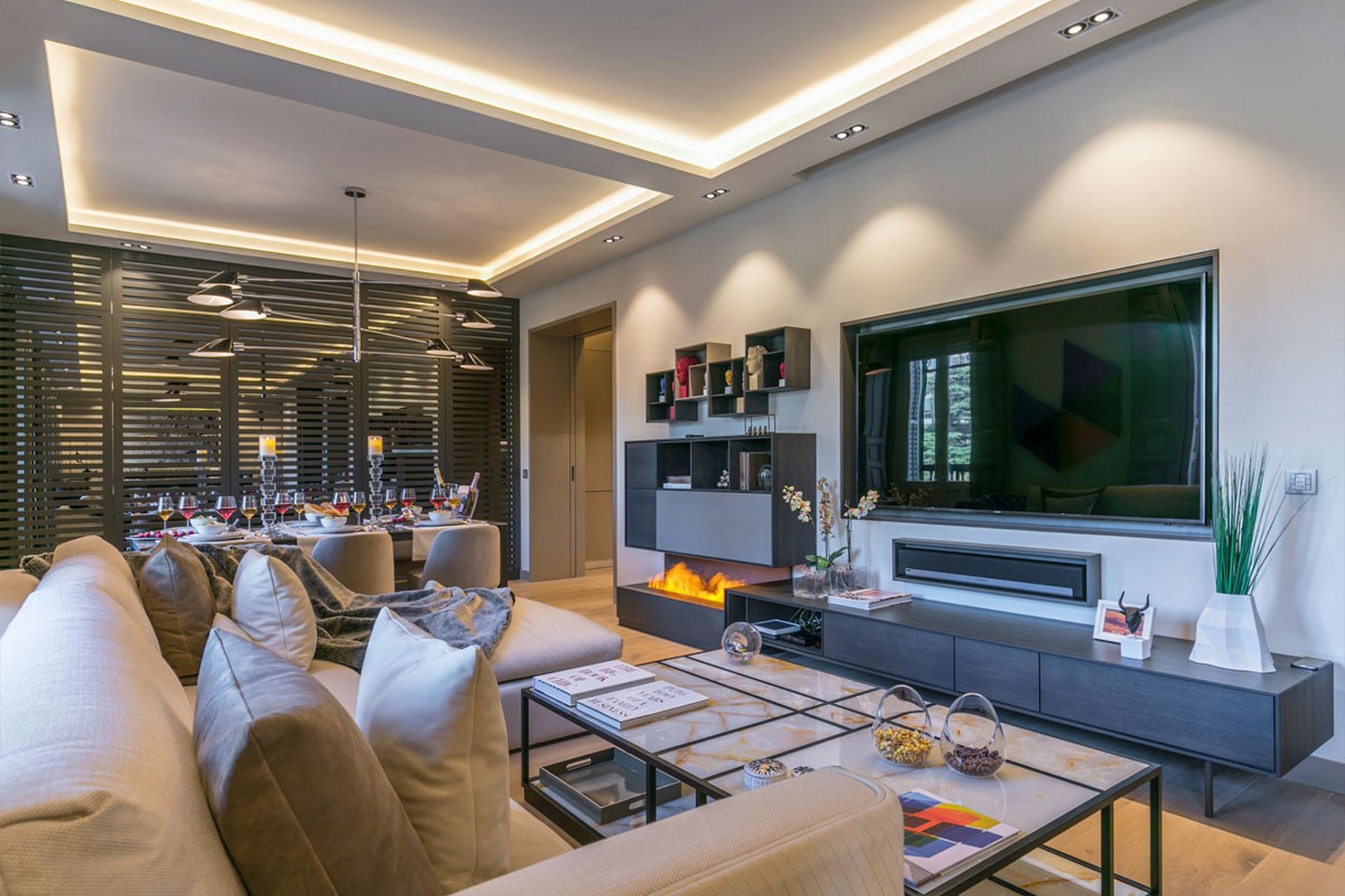 Sala d'estar de Pis de lloguer en Majadahonda amb Aire condicionat, Moblat i TV