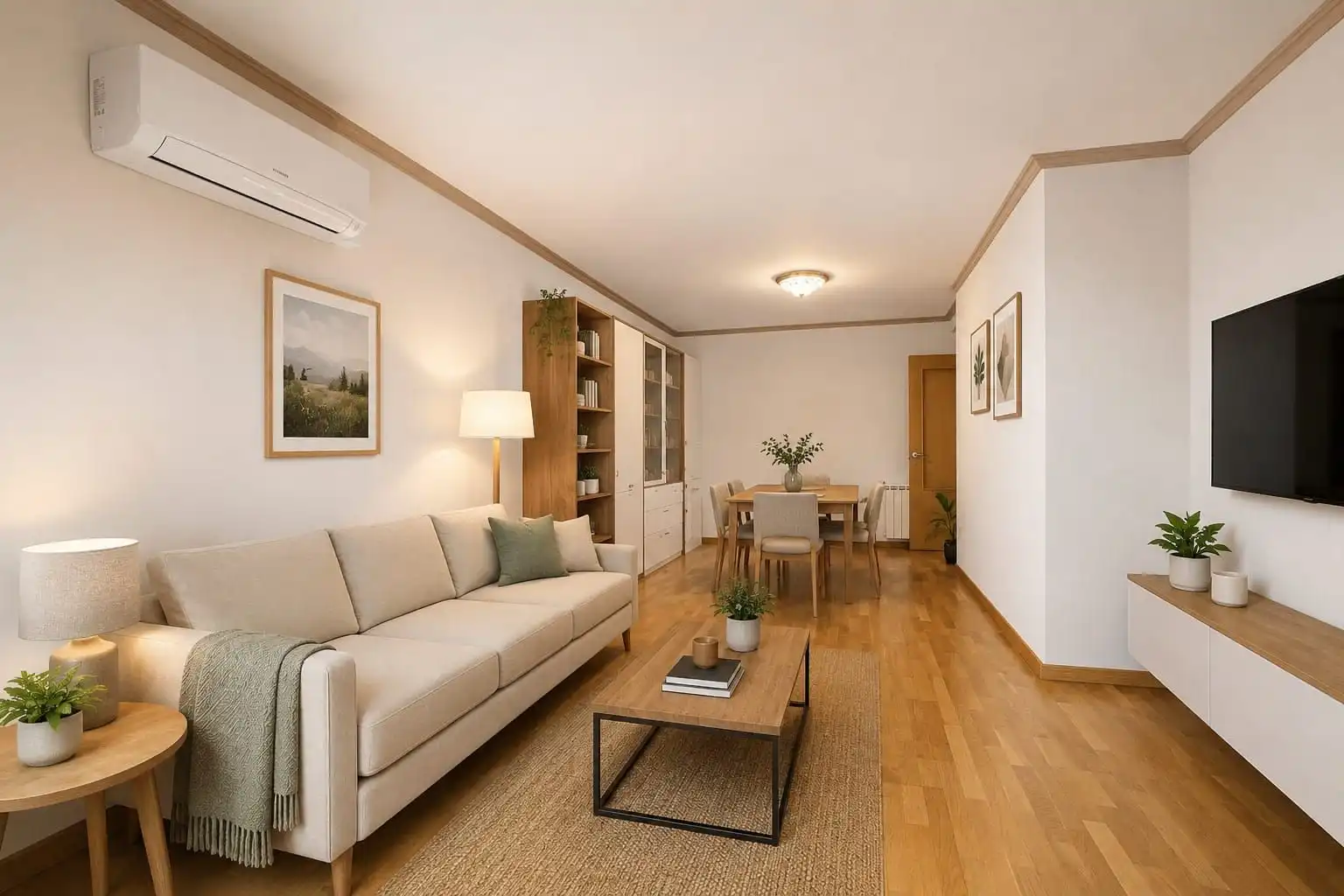 Sala de estar de Casa adosada en venta en Girona con Terraza y Alarma
