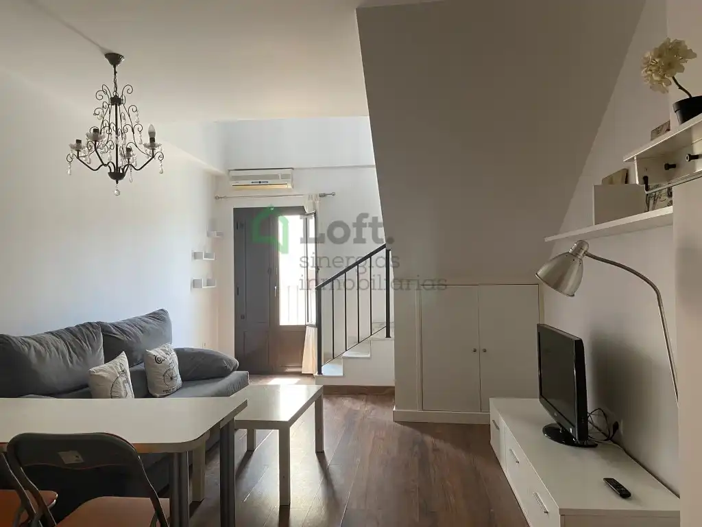 Sala d'estar de Dúplex de lloguer en Badajoz amb Terrassa, Microones i Balcó