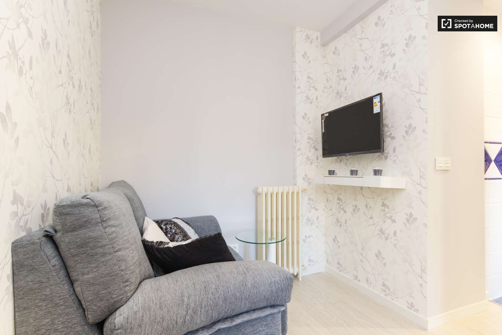 Sala d'estar de Apartament per a compartir en  Madrid Capital amb Aire condicionat, Calefacció i Terrassa