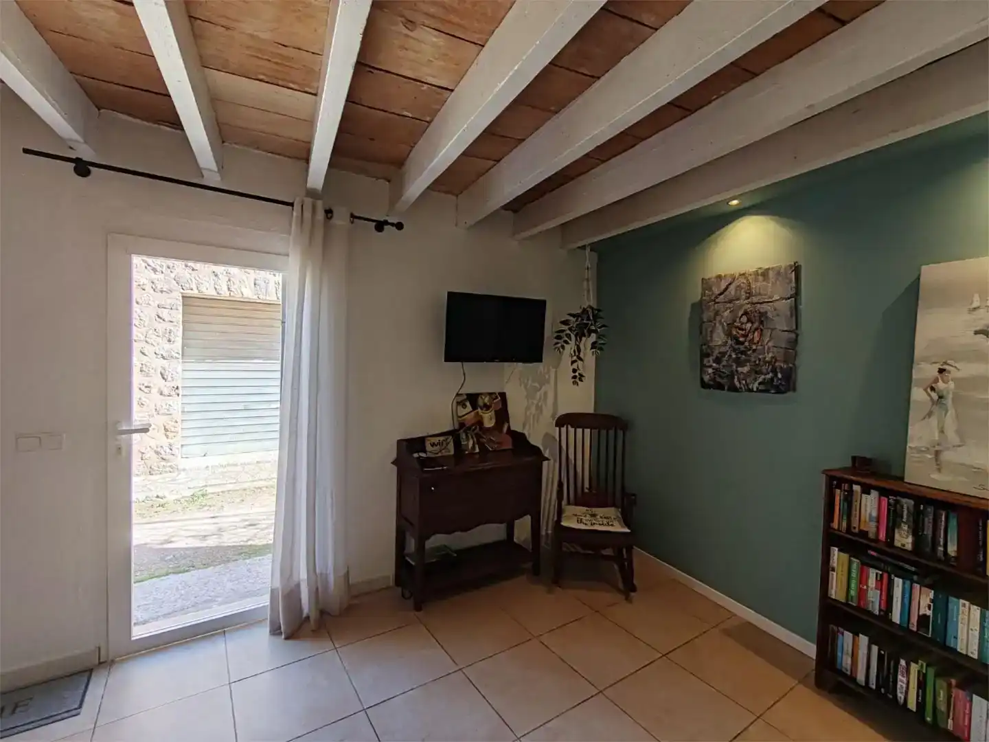 Wohnzimmer von Einfamilien-Reihenhaus zur Miete in Sóller mit Klimaanlage, Parkett und Möbliert