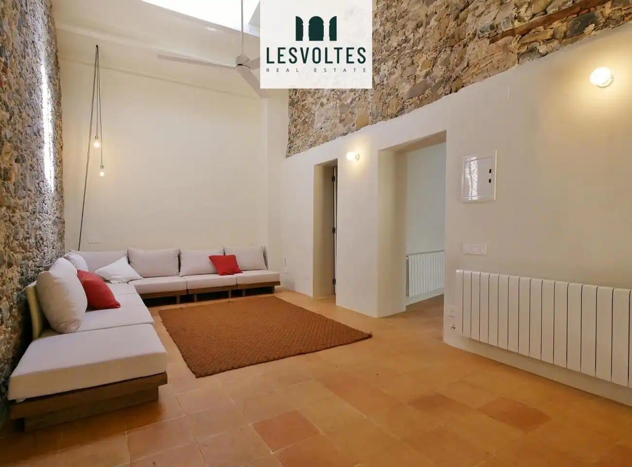 Sala de estar de Casa o chalet de alquiler en Rupià con Aire acondicionado, Calefacción y Jardín privado