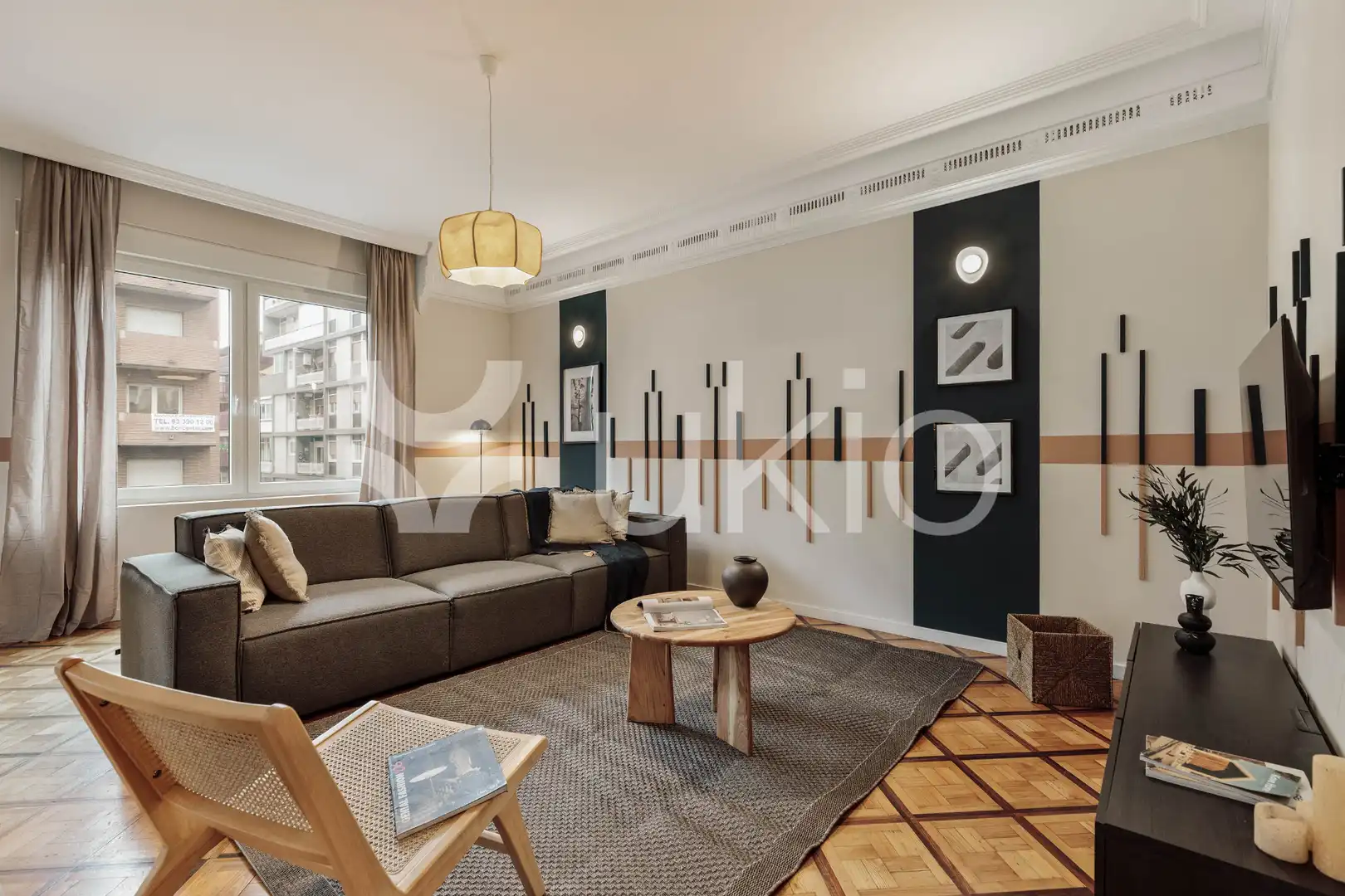 Living room of Apartments for rent in Barcelona  with Air Conditioner, Heating and Furnished