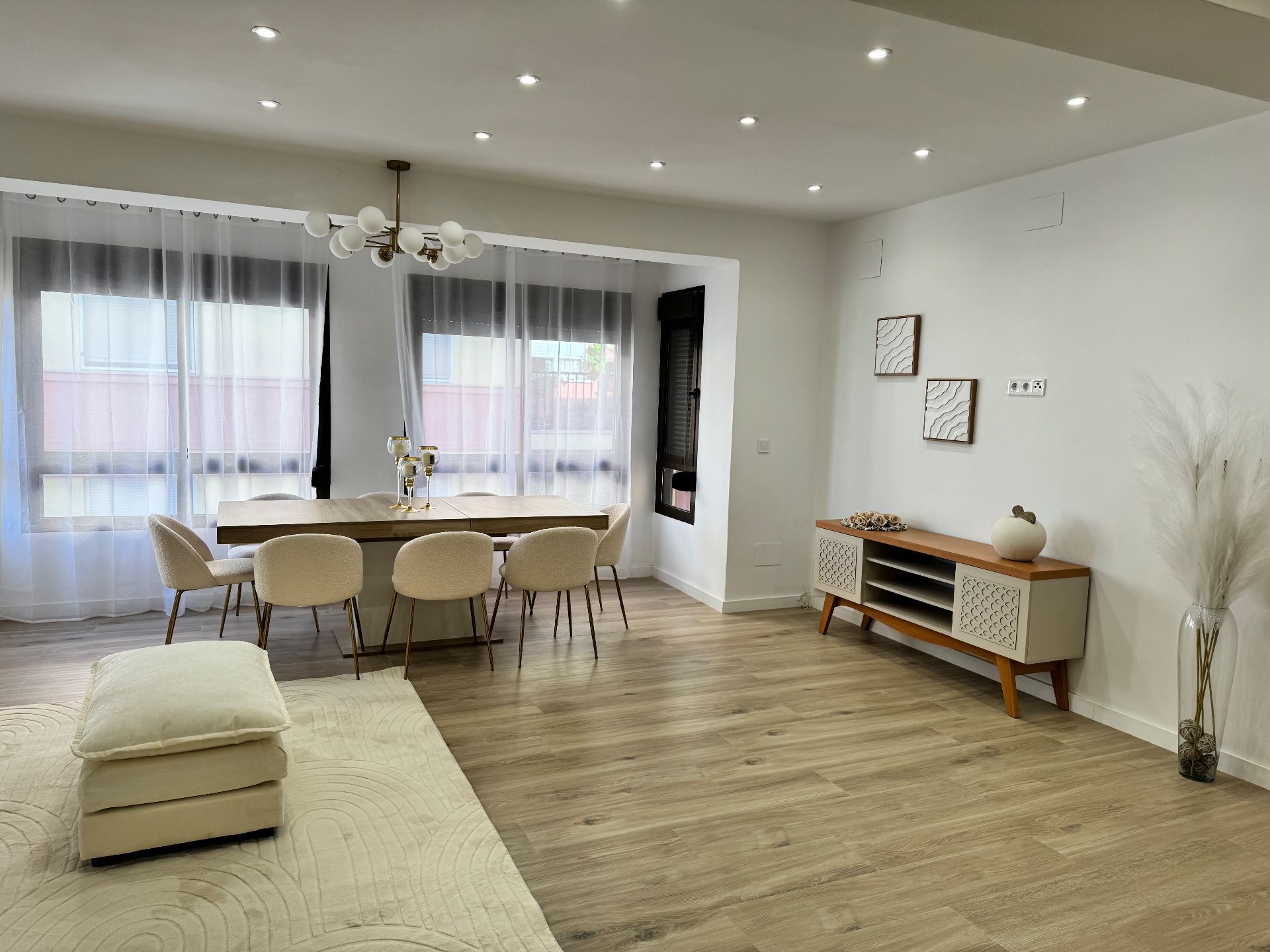 Dining room of Flat for sale in Vila-real  with Heating, Parquet flooring and Furnished