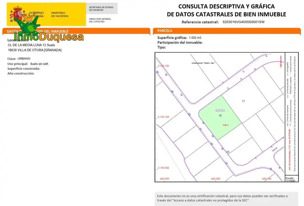 Residential land for sale in Villa de Otura, imagen 4
