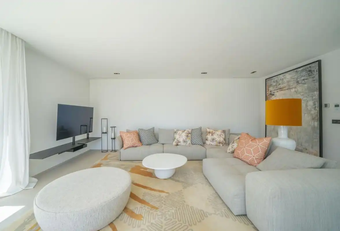 Sala de estar de Casa adosada en venta en Jávea / Xàbia con Aire acondicionado, Calefacción y Terraza