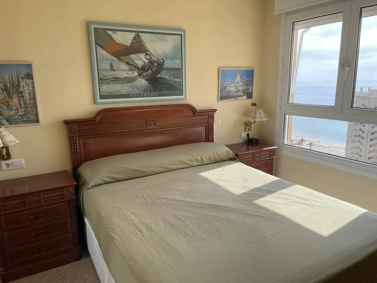 Bedroom of Flat for rent in El Campello  with Air Conditioner, Heating and Alarm