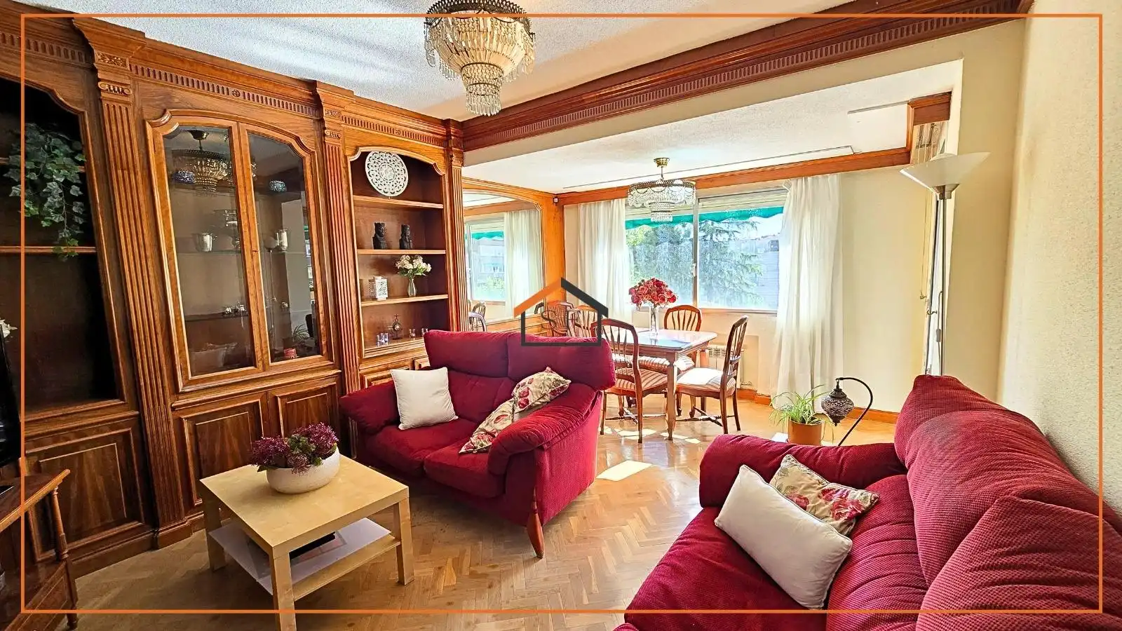 Sala de estar de Piso en venta en Madrid con Aire acondicionado, Jardín privado y Parquet