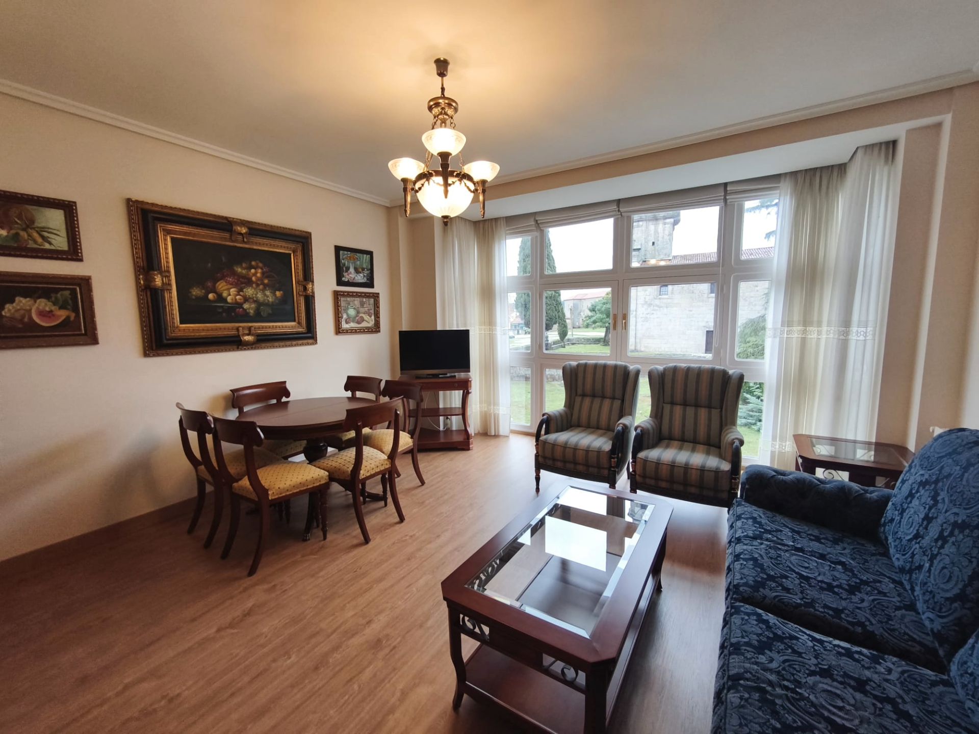 Living room of Flat for sale in Allariz  with Heating, Parquet flooring and Storage room