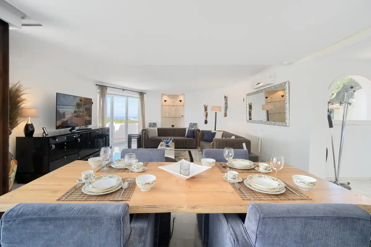 Dining room of Houses for sale in Mijas  with Air Conditioner, Heating and Private garden