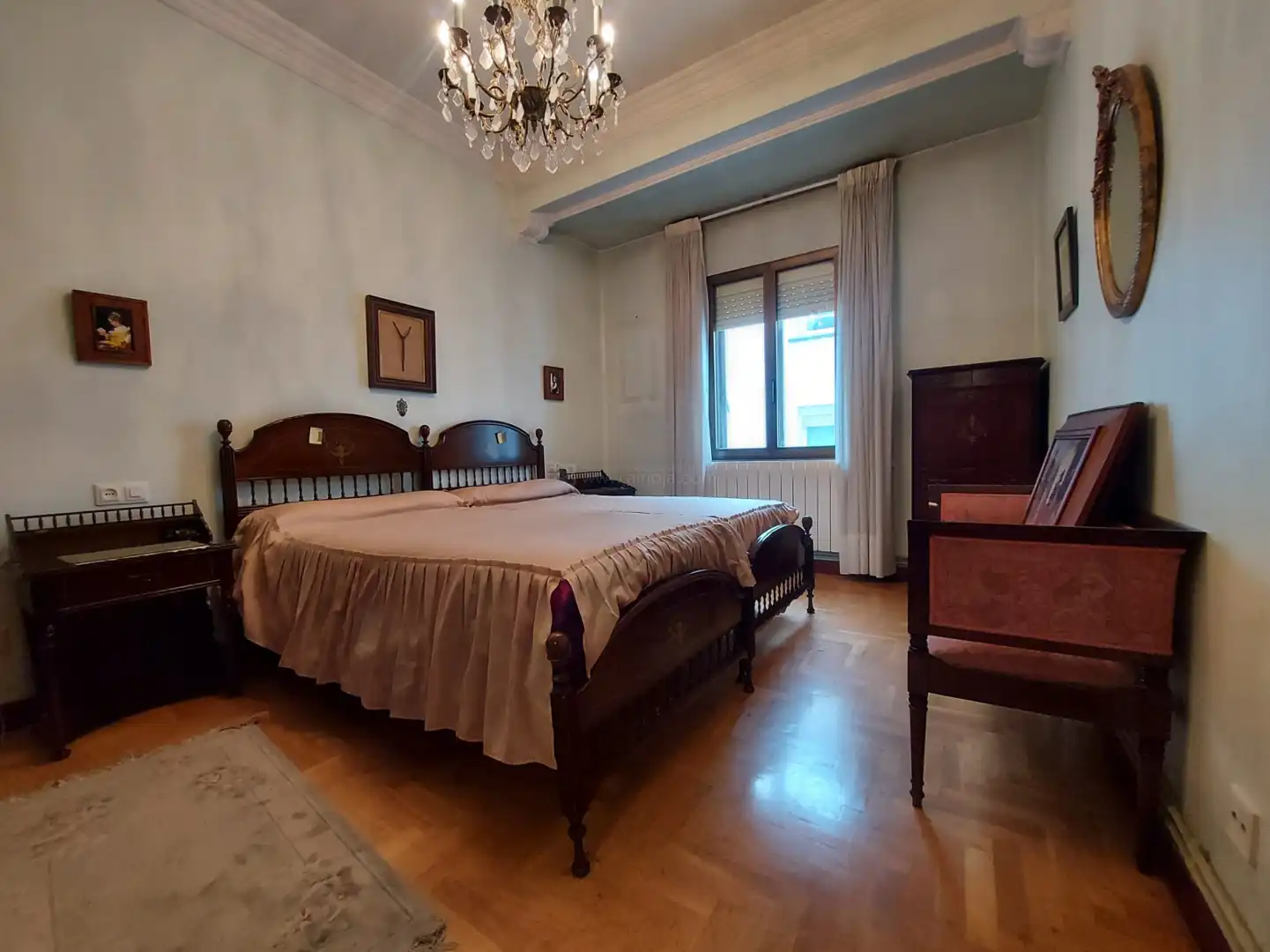 Bedroom of Flat for sale in  Logroño  with Heating, Parquet flooring and Balcony