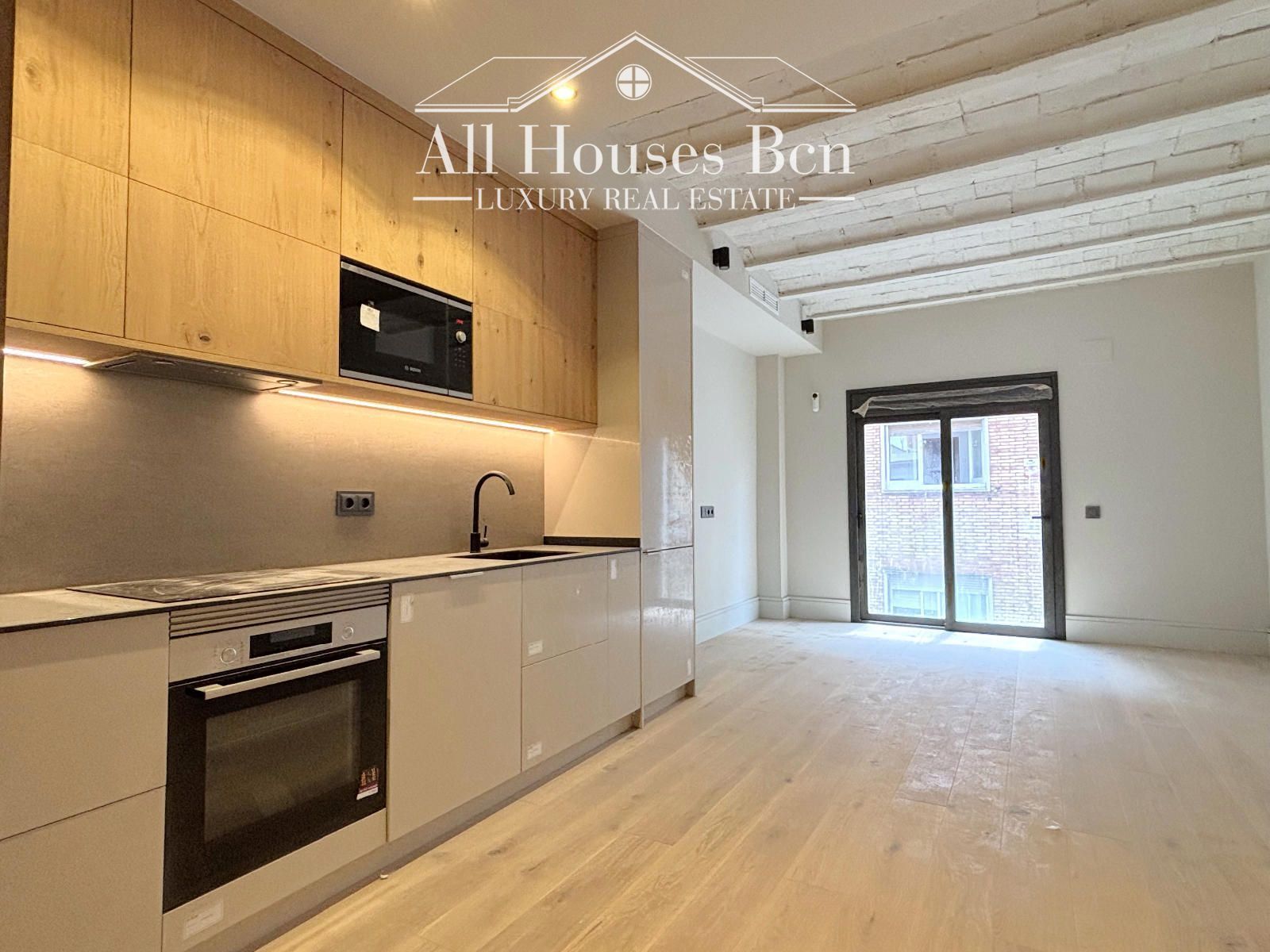 Kitchen of Single-family semi-detached for sale in  Barcelona Capital  with Air Conditioner, Heating and Parquet flooring