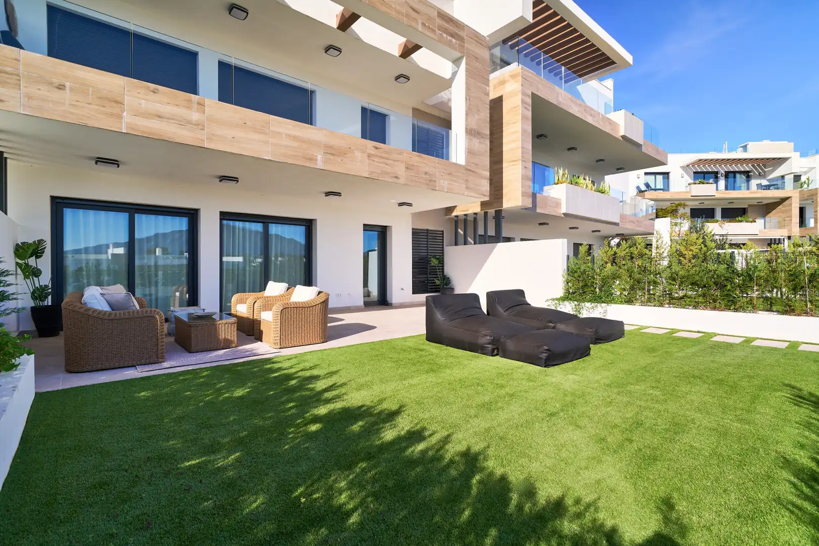 Terraza de Planta baja en venta en Estepona con Aire acondicionado, Jardín privado y Terraza