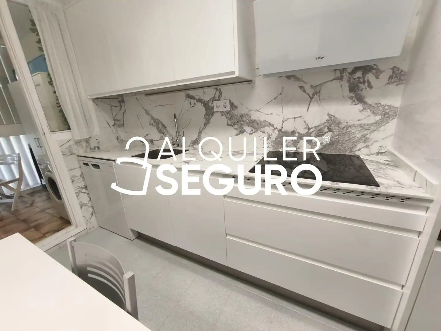 Cocina de Piso de alquiler en Zaragoza con Aire acondicionado, Calefacción y Terraza