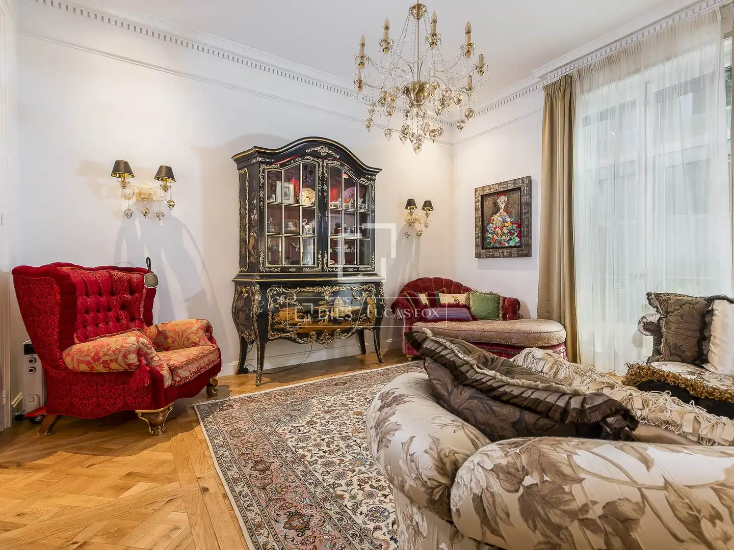 Sala de estar de Piso en venta en Barcelona con Aire acondicionado, Calefacción y Parquet