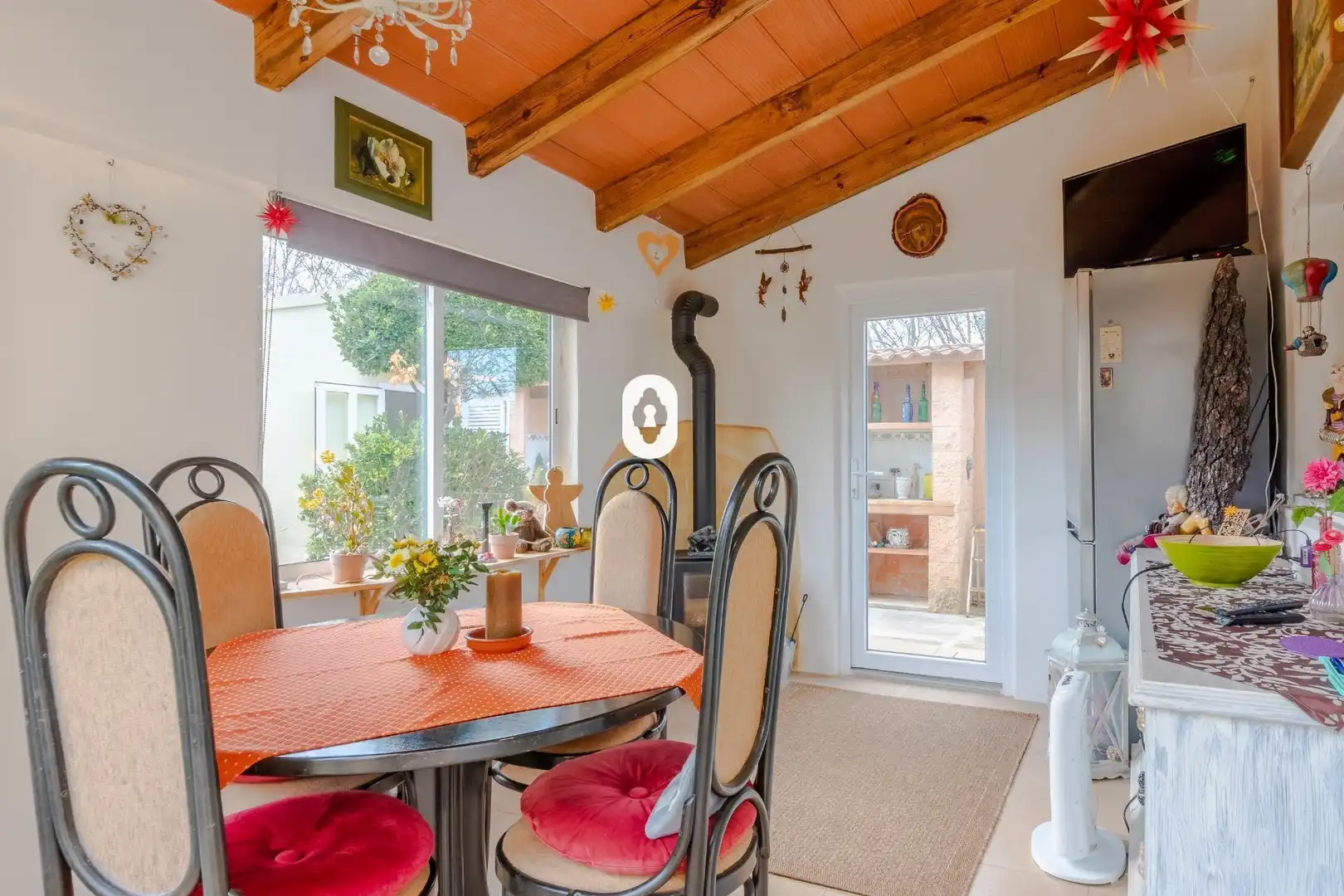 Esszimmer von Country house zum Verkauf in Inca mit Klimaanlage, Heizung und Privatgarten