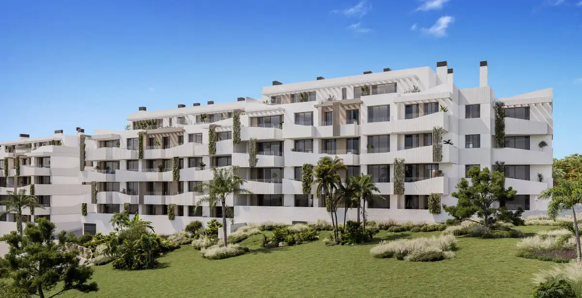 Außenansicht von Erdgeschoss zum Verkauf in Mijas mit Klimaanlage, Privatgarten und Terrasse