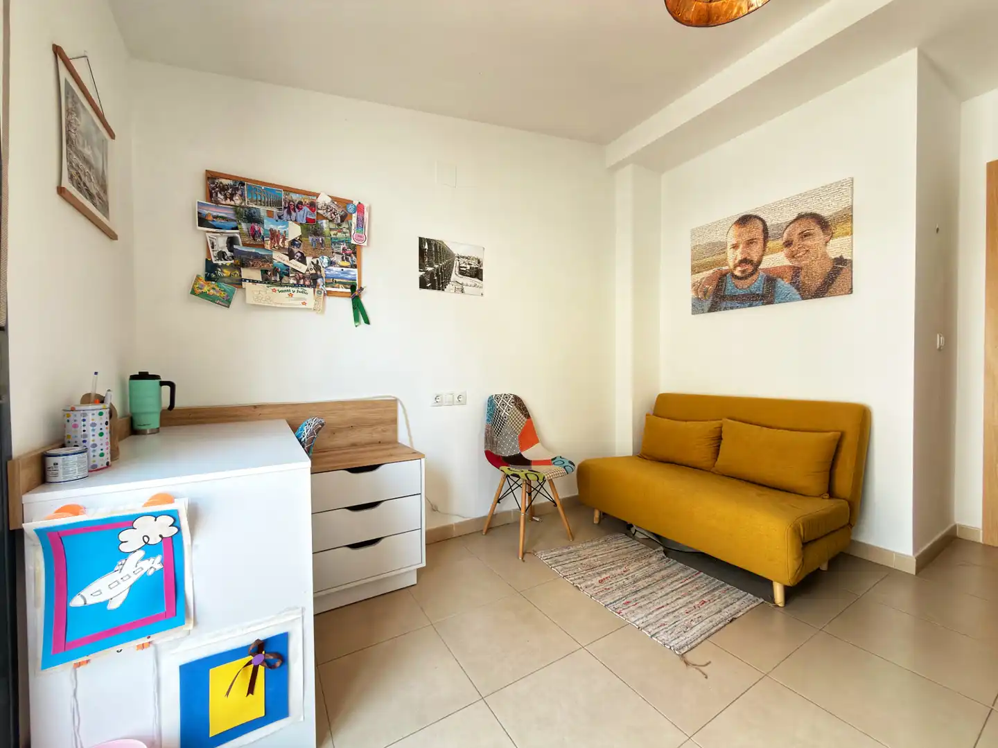Wohnzimmer von Dachboden zum Verkauf in Castellón de la Plana / Castelló de la Plana mit Terrasse, Möbliert und Ofen