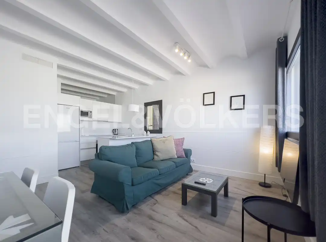Sala d'estar de Pis de lloguer en Barcelona amb Aire condicionat, Calefacció i Parquet