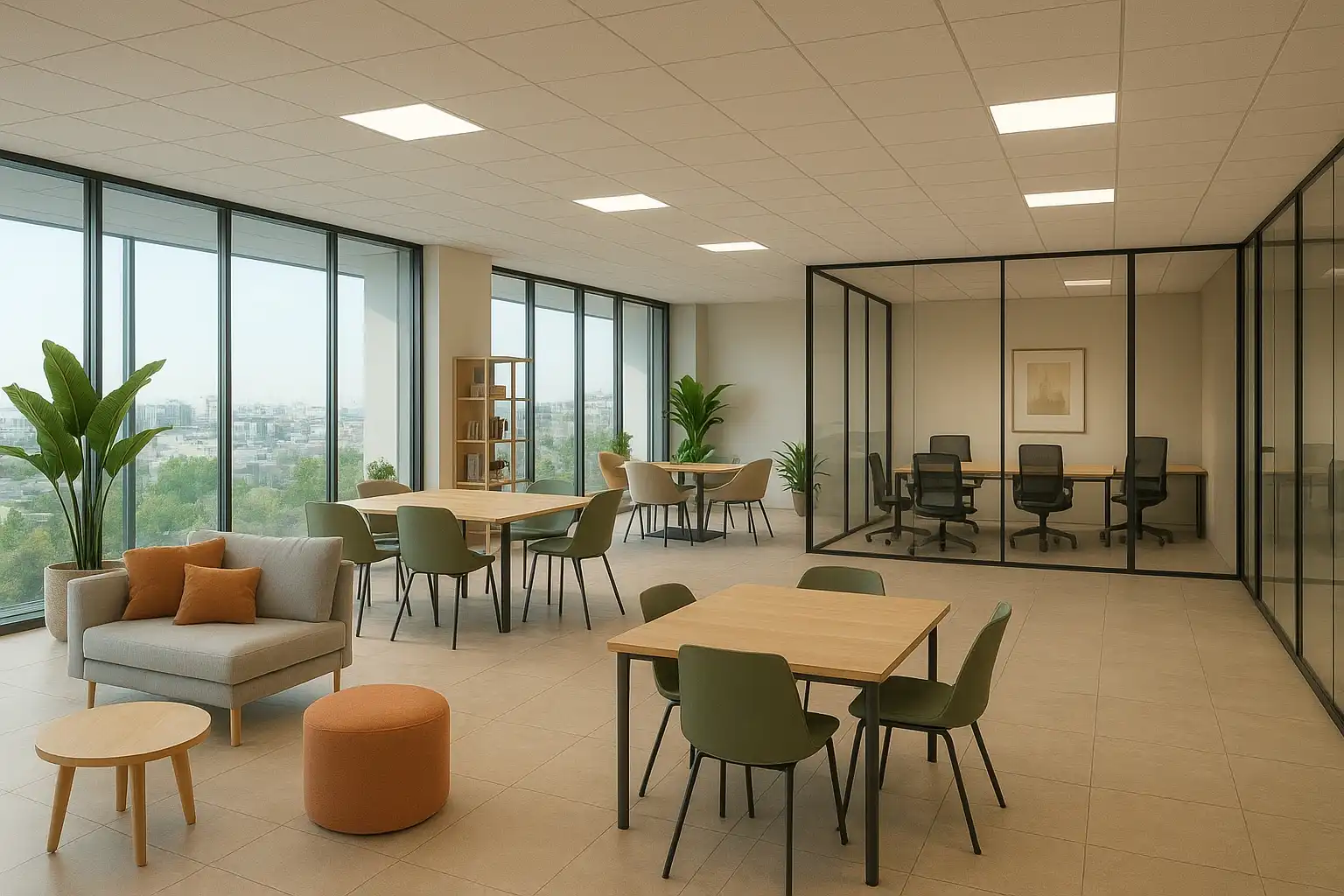 Büro zur Miete in Málaga mit Klimaanlage, Heizung und Terrasse