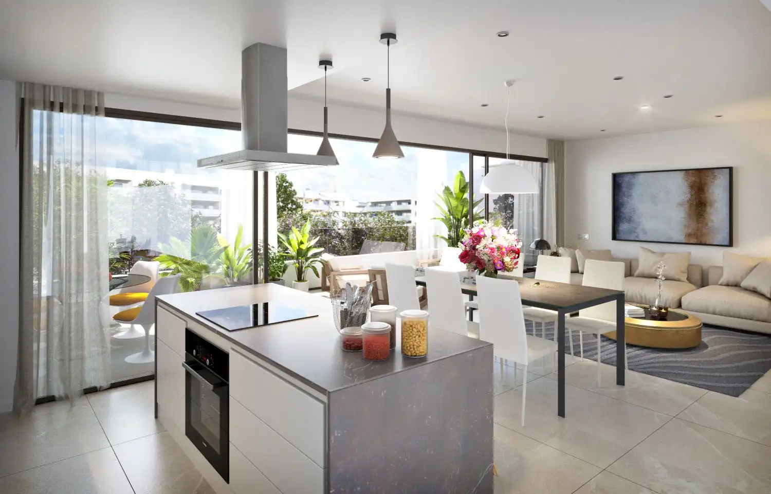 Cocina de Piso en venta en Alicante / Alacant con Aire acondicionado, Calefacción y Terraza