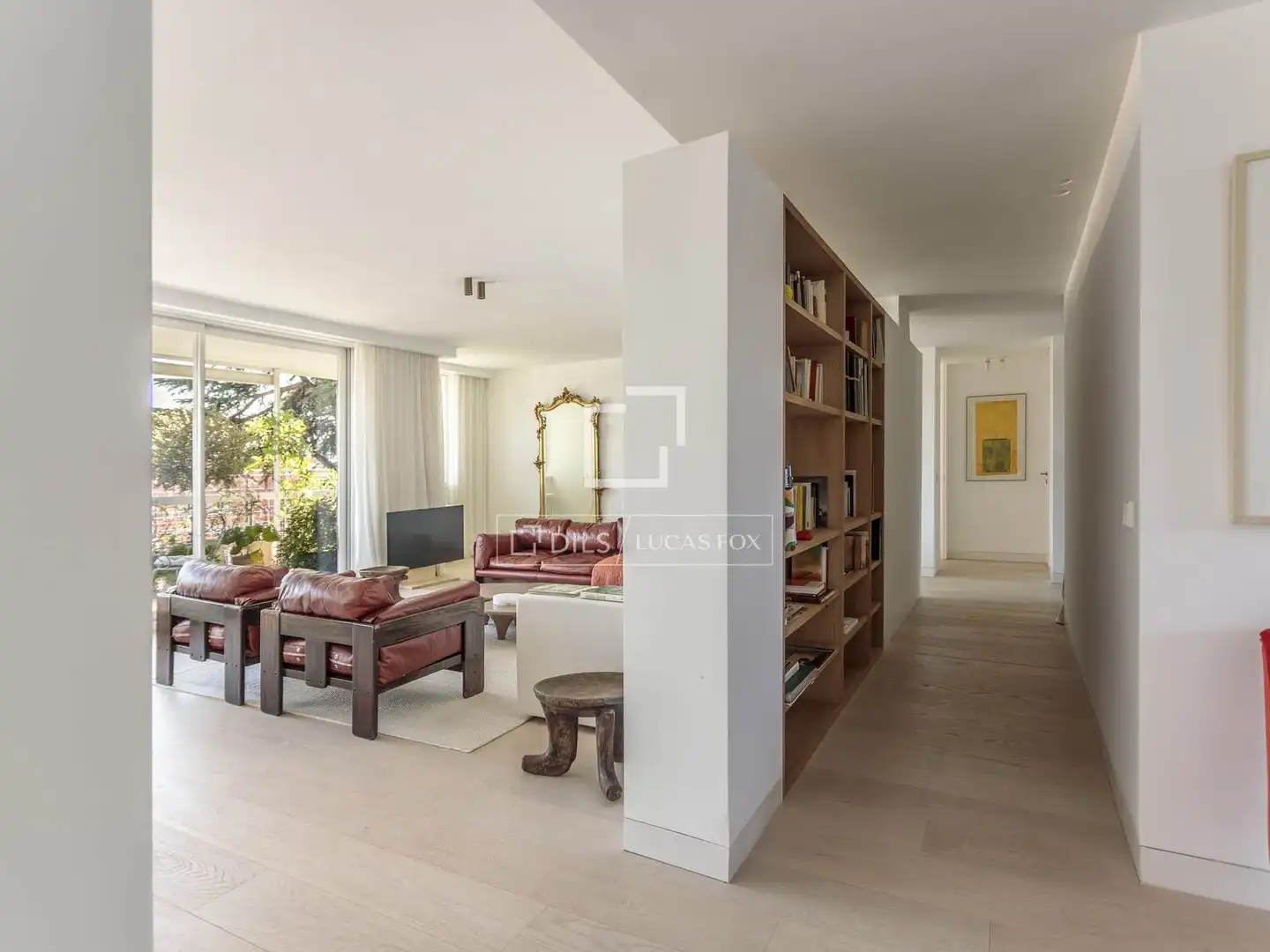 Living room of Flat for rent in Madrid  with Air Conditioner, Heating and Private garden