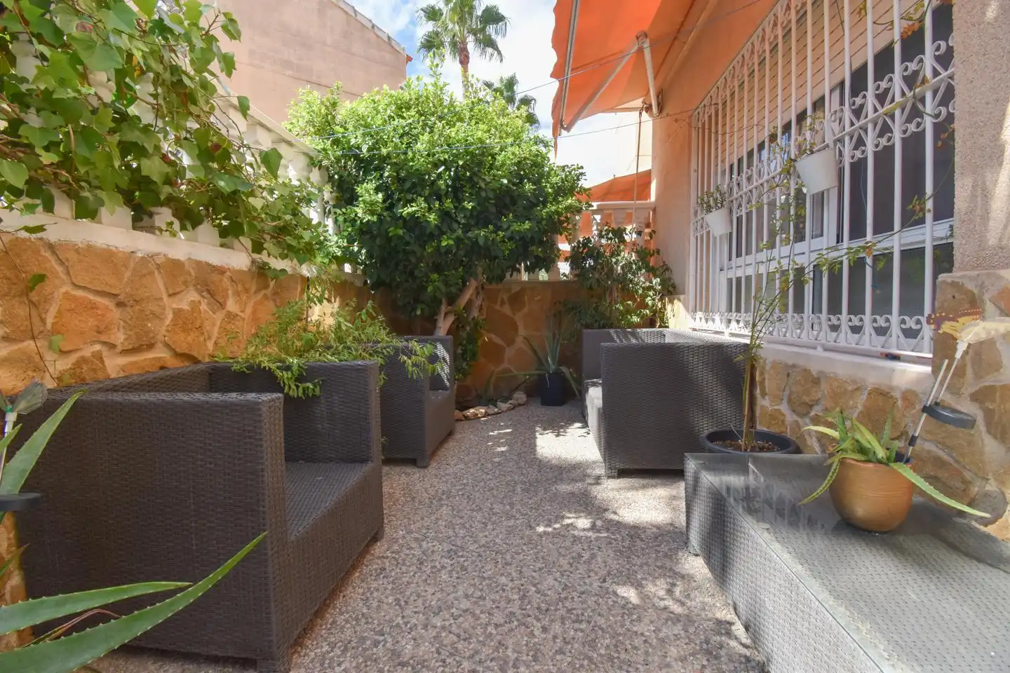Terraza de Casa o chalet en venta en Santa Pola con Aire acondicionado, Jardín privado y Piscina