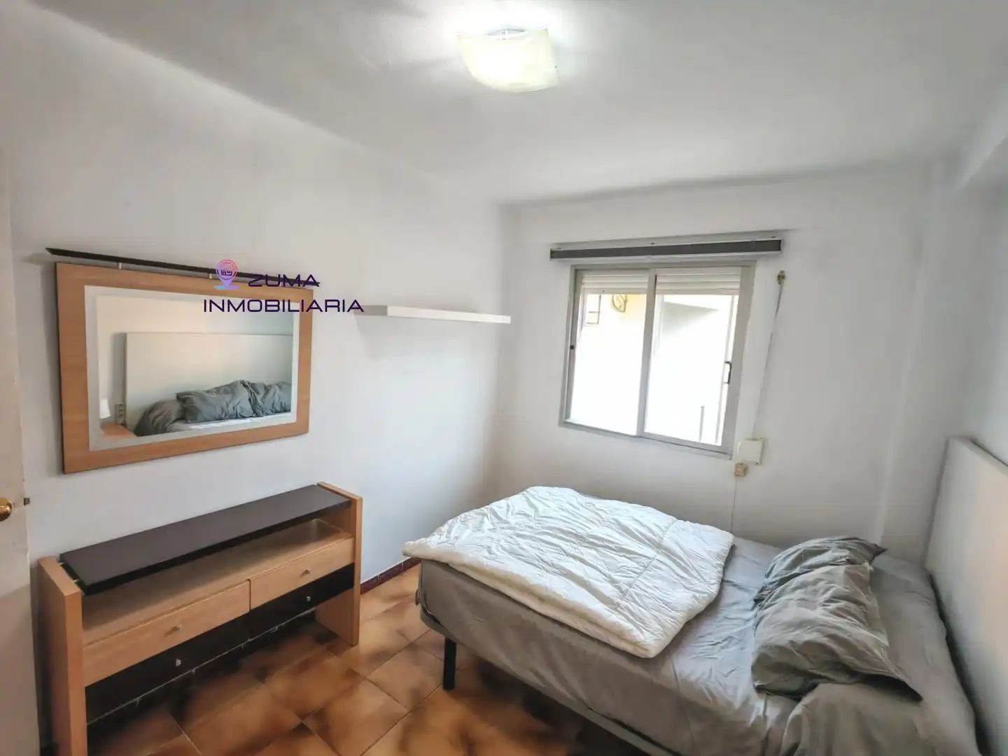 Bedroom of Flat for rent in Málaga  with Air Conditioner, Terrace and Furnished