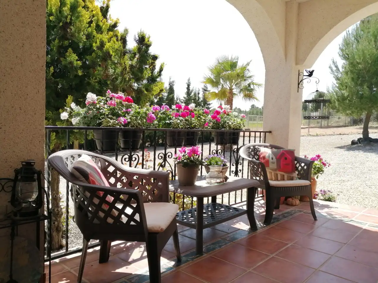 Terraza de Finca rústica en venta en Jarafuel con Calefacción, Jardín privado y Amueblado
