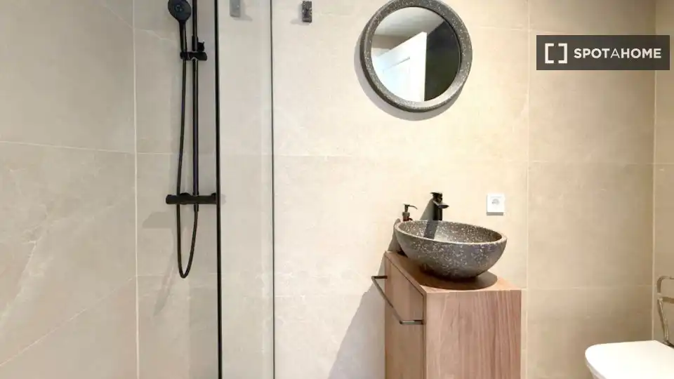 Baño de Estudio para compartir en  Palma de Mallorca con Aire acondicionado, Terraza y Amueblado