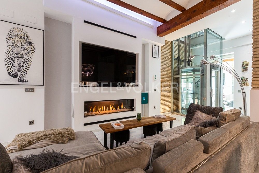 Living room of Apartment to rent in  Valencia Capital  with Air Conditioner, Heating and Terrace