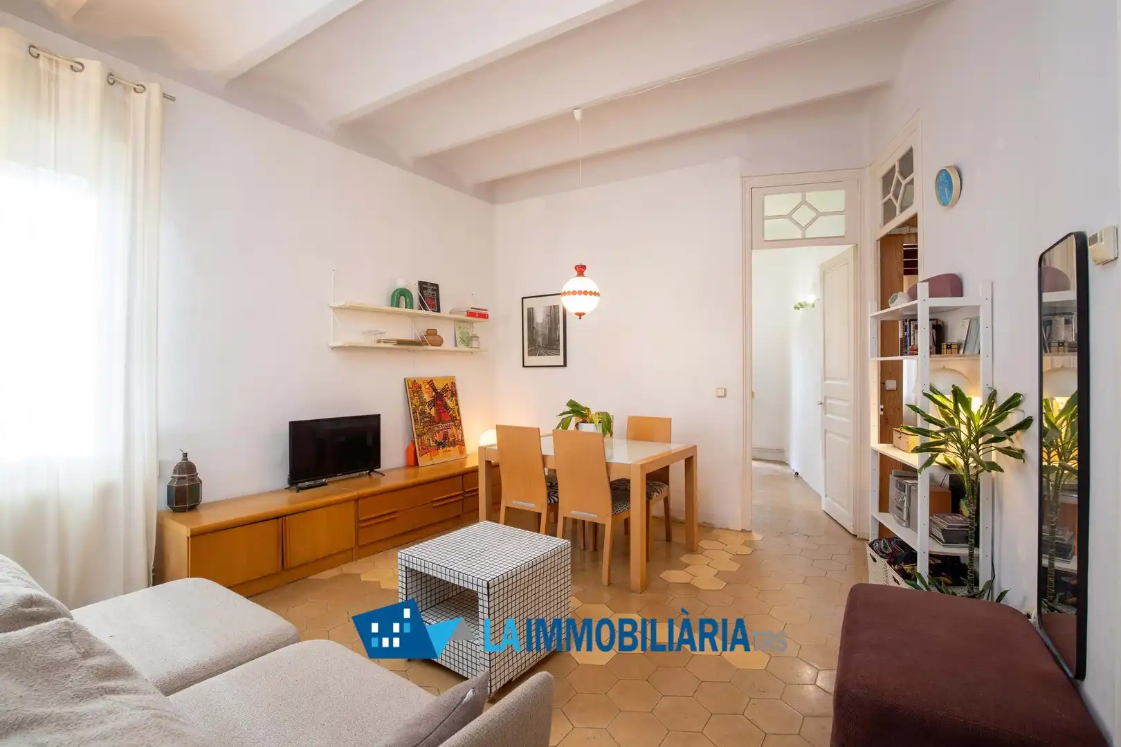 Sala de estar de Piso en venta en Terrassa con Calefacción y Terraza