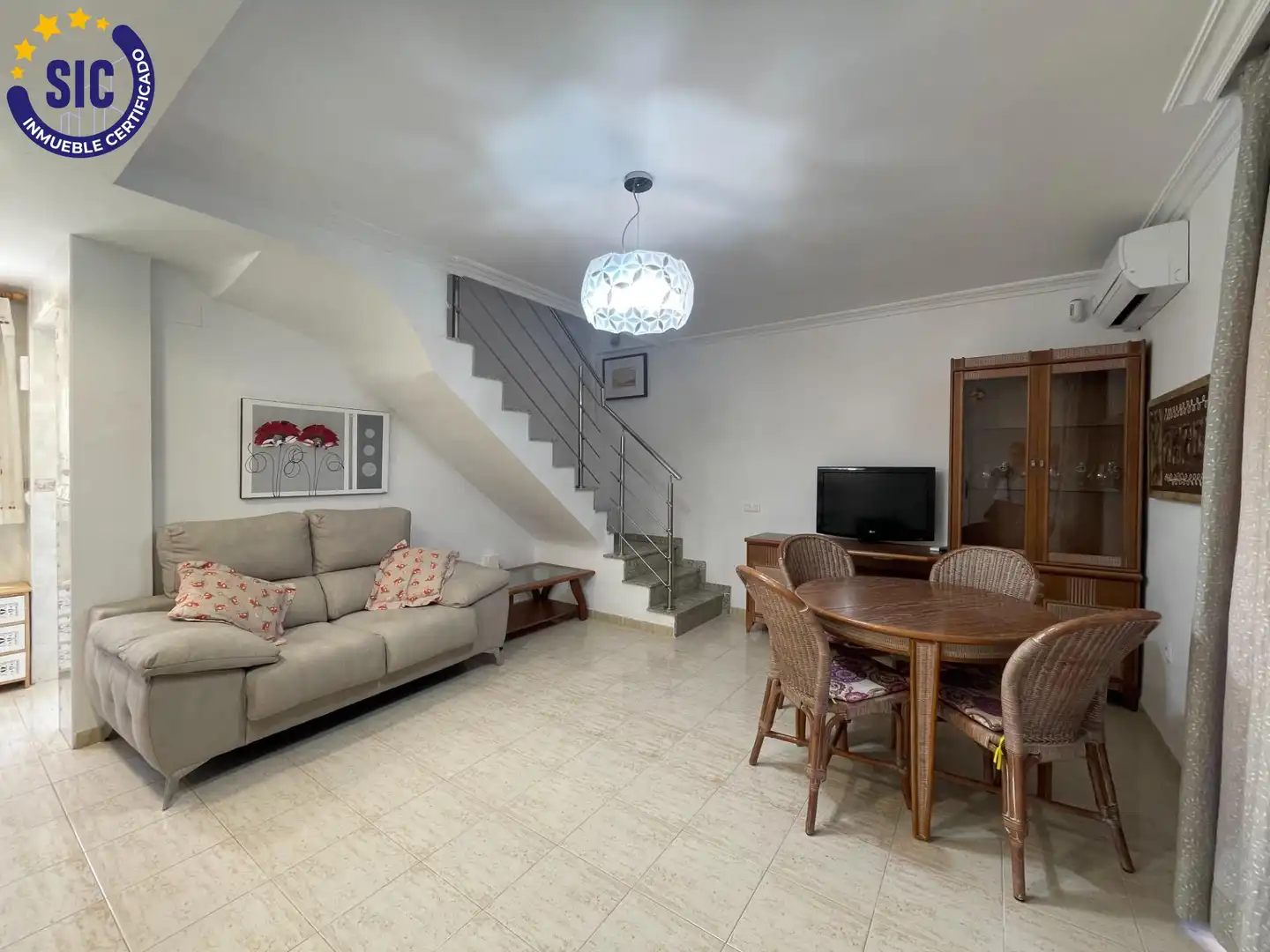 Sala de estar de Casa adosada en venta en Oropesa del Mar / Orpesa con Aire acondicionado, Calefacción y Terraza