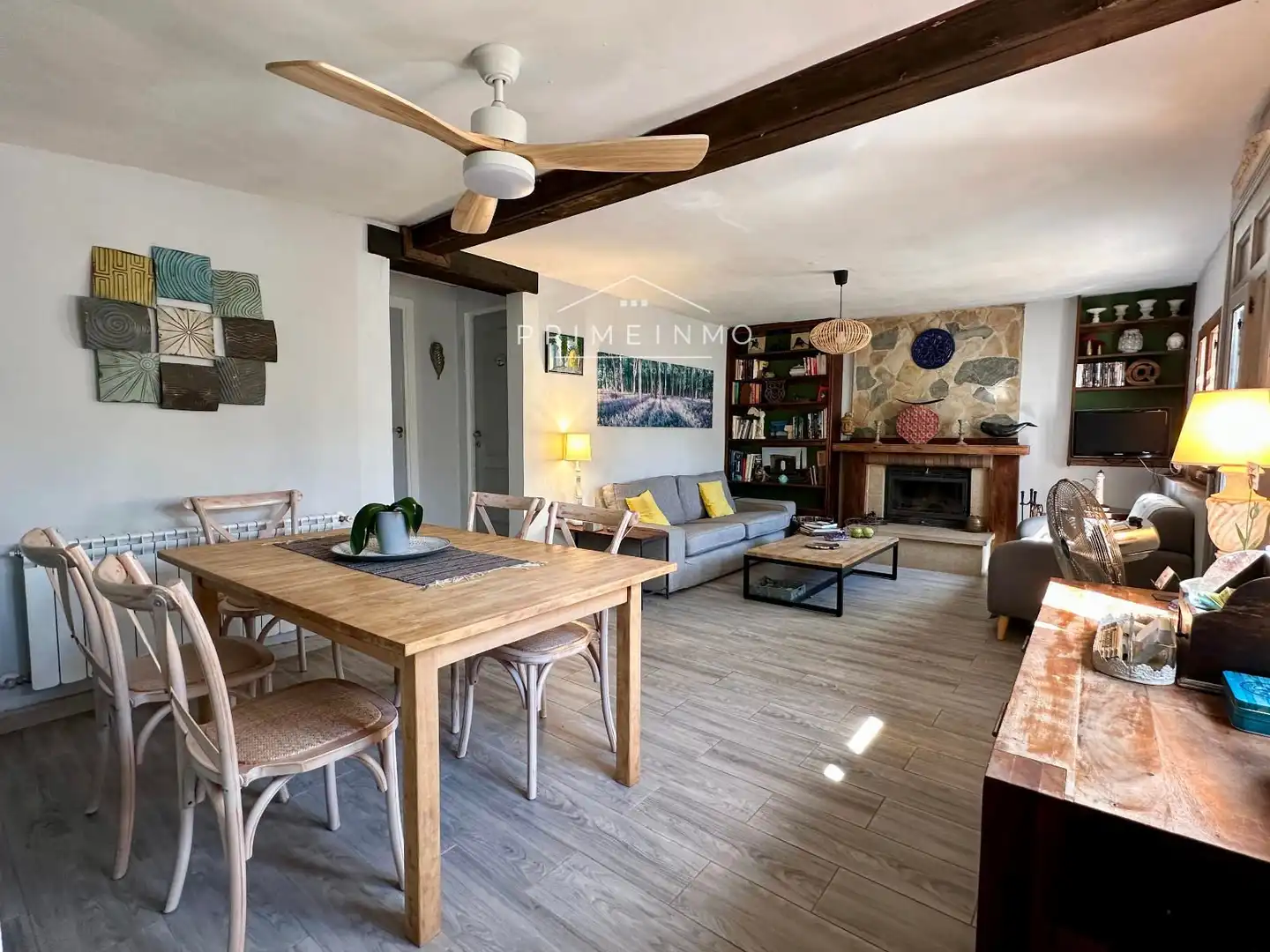 Sala de estar de Finca rústica en venta en Camarles con Calefacción, Terraza y Trastero