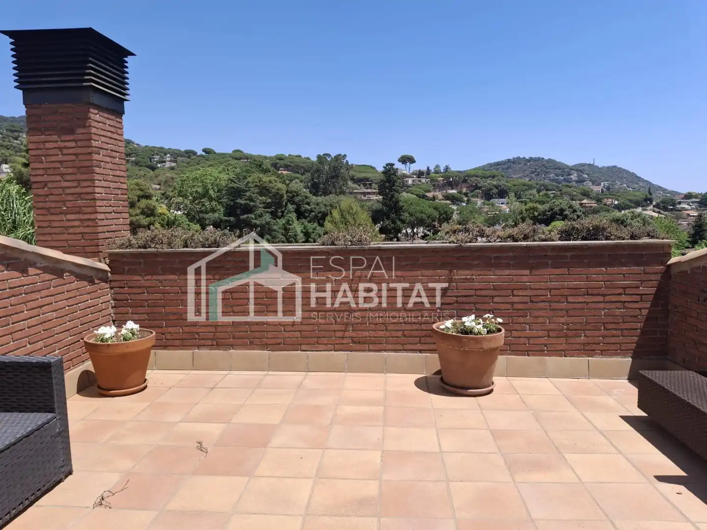 Terrassa de Casa adosada de lloguer en Cabrils amb Calefacció, Jardí privat i Parquet
