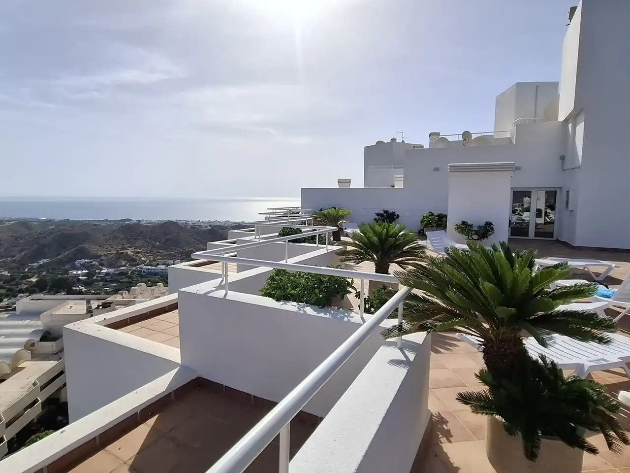 Terrasse von Wohnungen zum Verkauf in Mojácar mit Klimaanlage, Terrasse und Schwimmbad