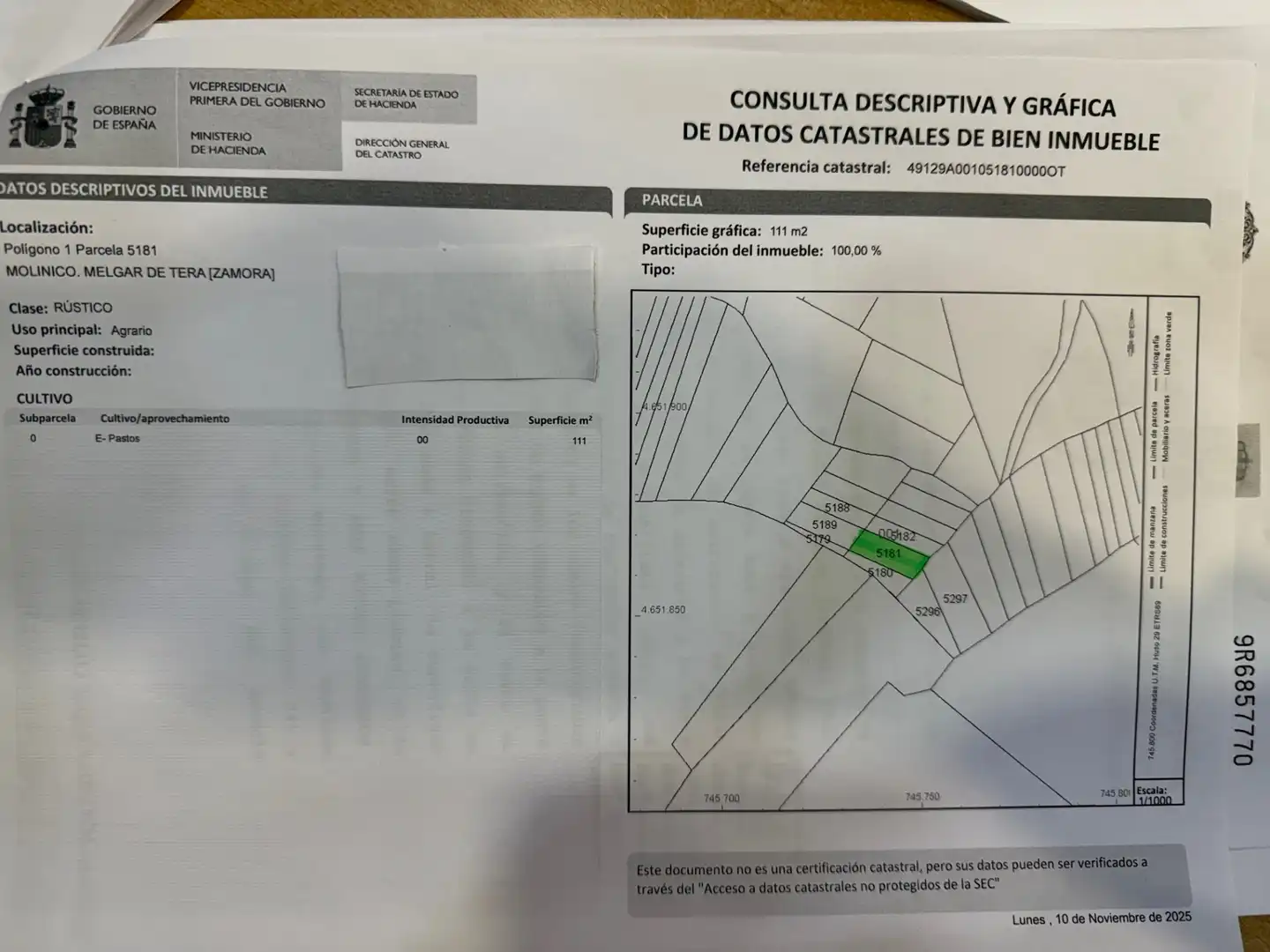 Terreno en venta en Melgar de Tera