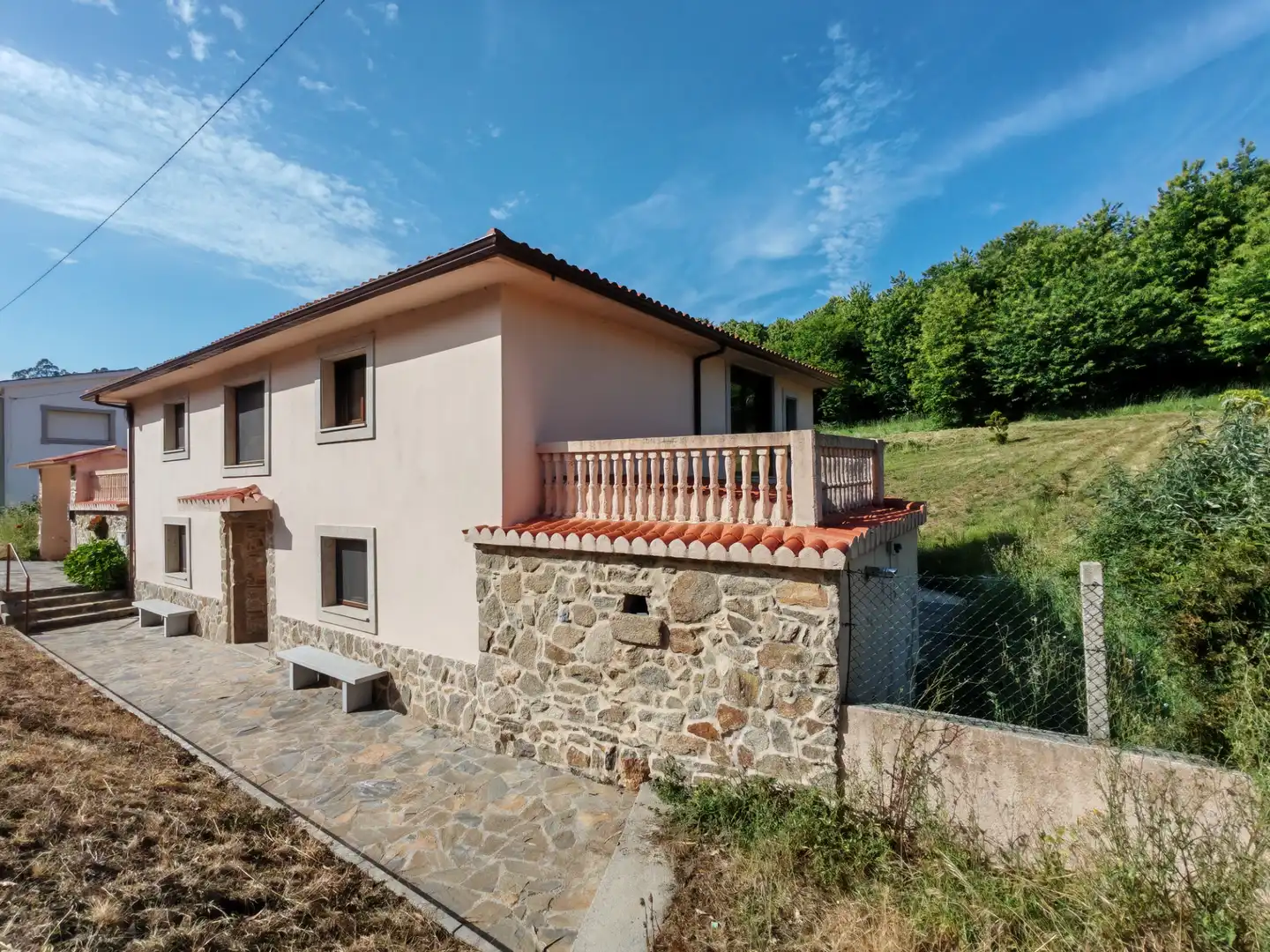 Vista exterior de Casa o chalet en venta en O Pino  con Calefacción, Jardín privado y Trastero