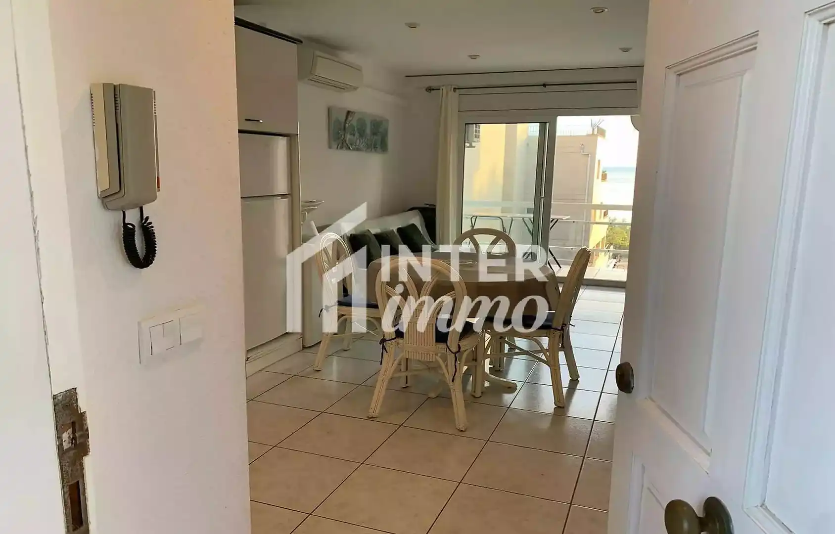 Balcony of Flat for sale in Roses  with Air Conditioner, Terrace and Furnished