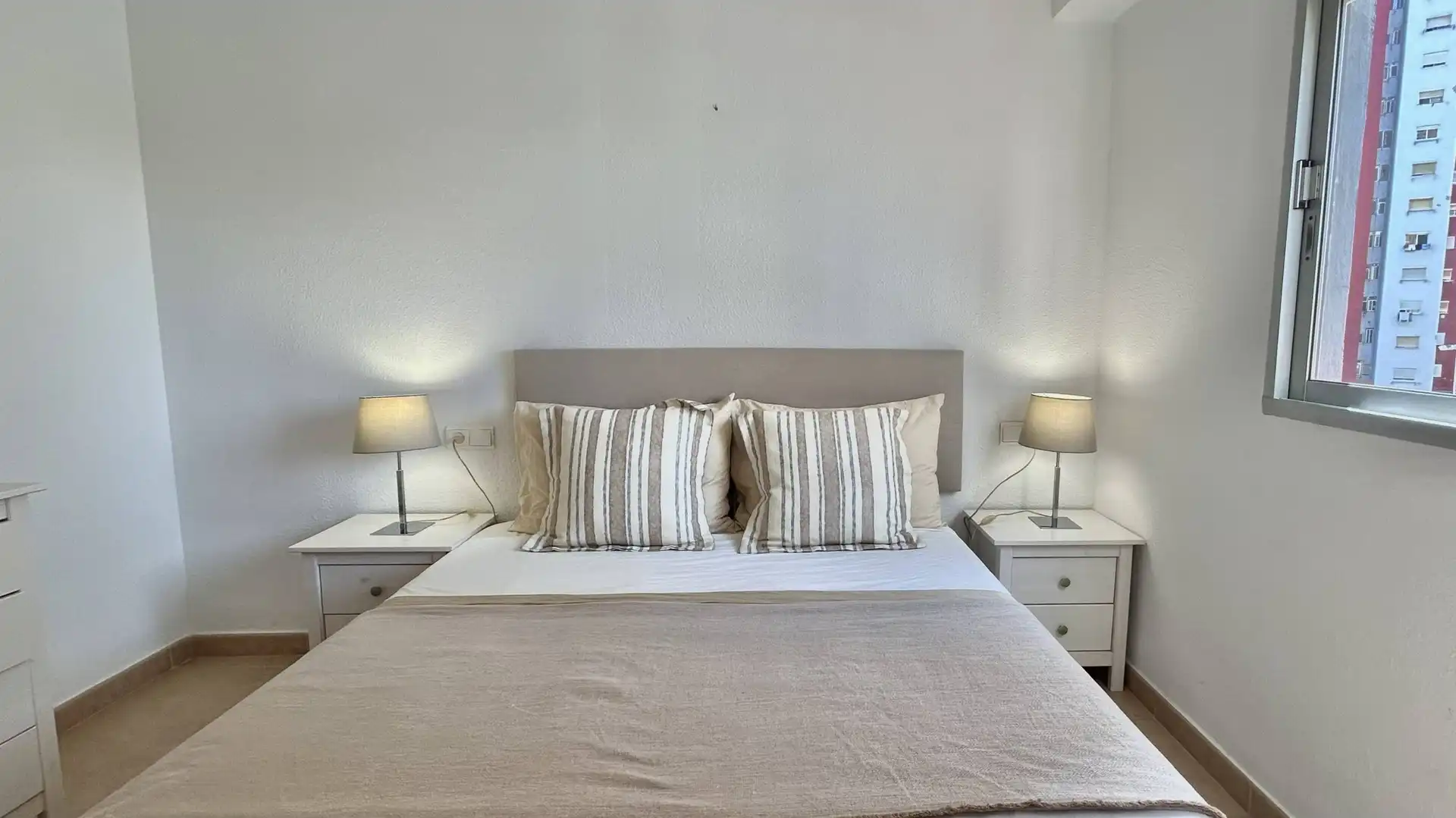 Bedroom of Apartments for rent in La Pobla de Farnals  with Air Conditioner, Parquet flooring and Terrace