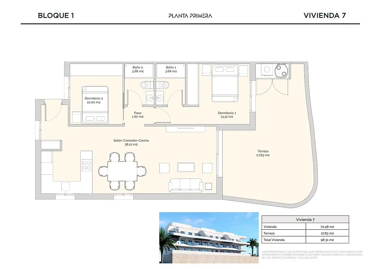 Apartamento con terraza en venta en Balcón de Finestrat - Terra Marina, imagen 17