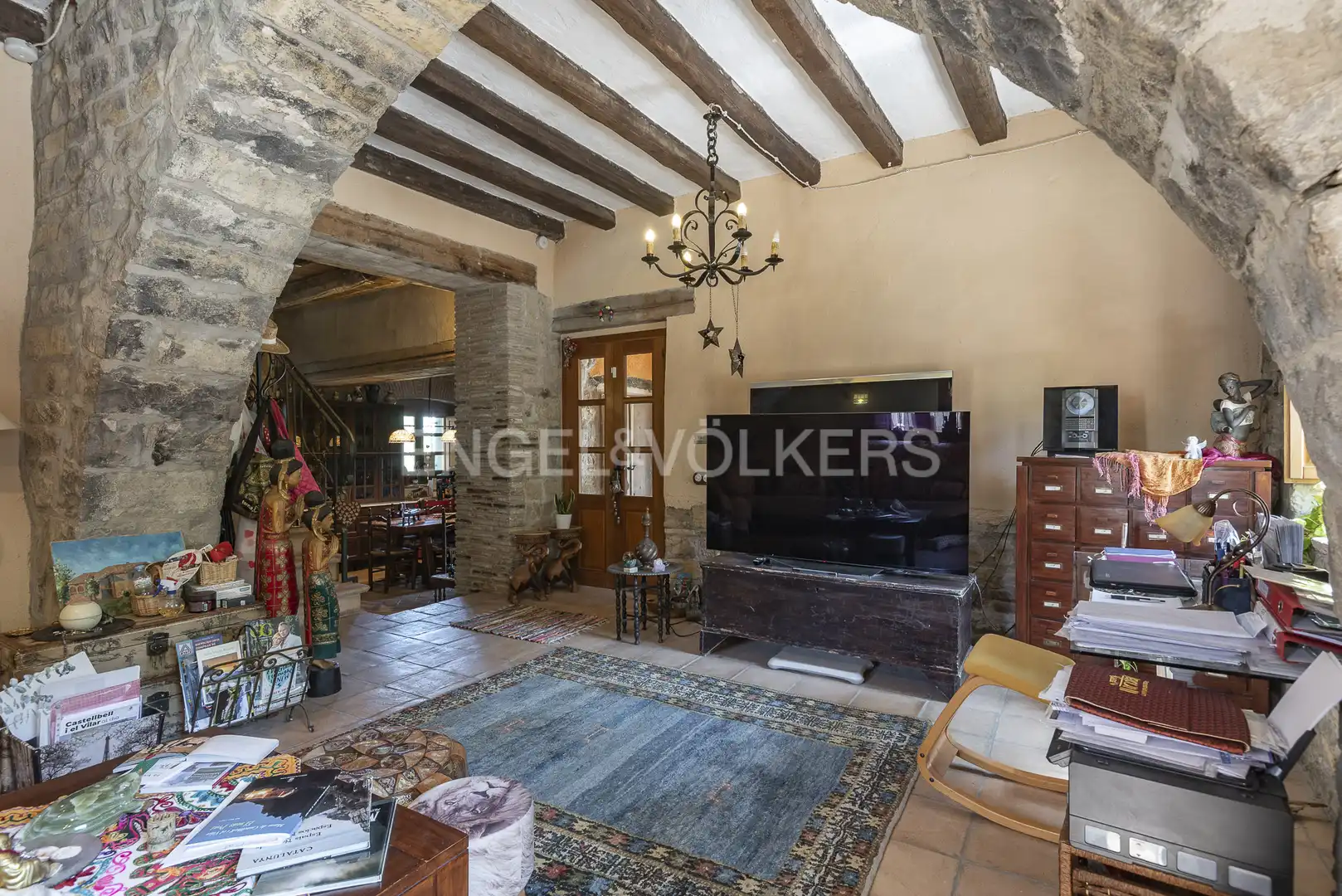 Living room of Country homes for sale in Castellbell i el Vilar  with Heating, Private garden and Swimming Pool