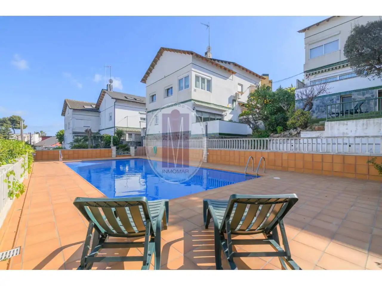 Swimming pool of Single-family semi-detached for sale in Castelldefels  with Heating, Terrace and Community pool