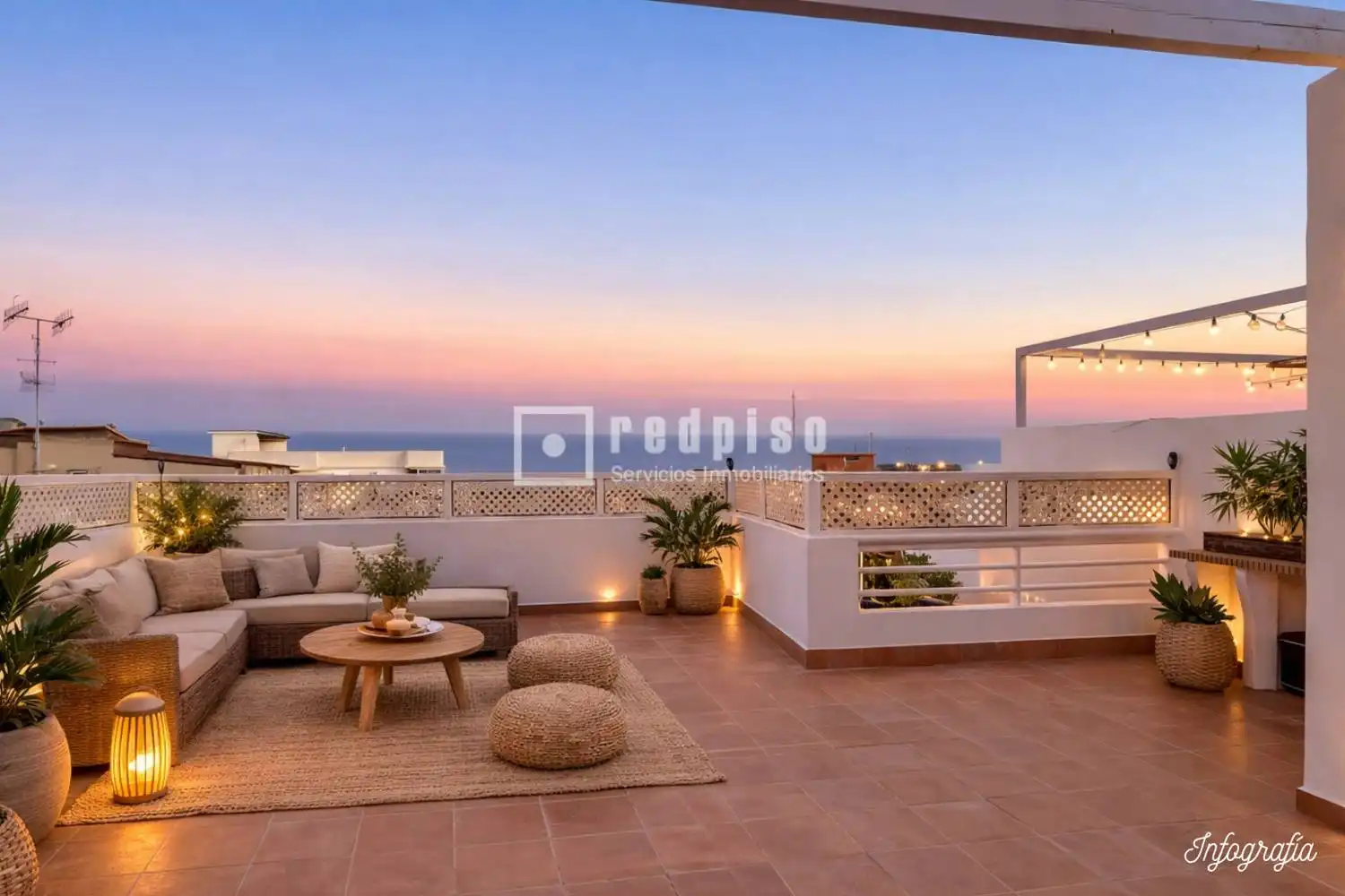 Terrace of Attic for sale in Torremolinos  with Air Conditioner, Heating and Private garden