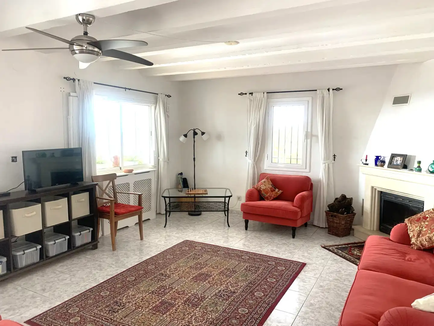 Sala de estar de Finca rústica en venta en El Perelló con Aire acondicionado, Calefacción y Jardín privado