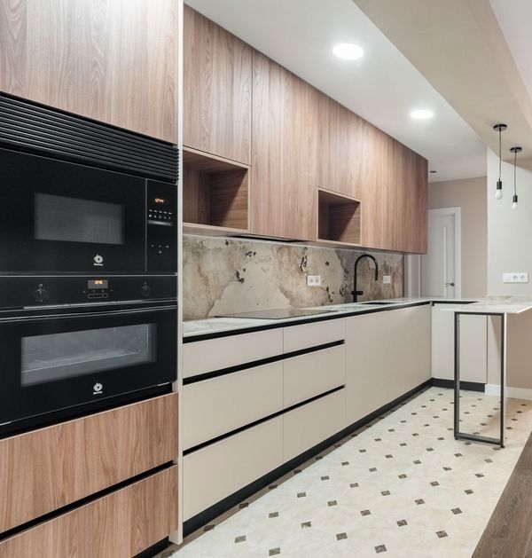 Kitchen of Flat for sale in  Madrid Capital  with Air Conditioner and Heating