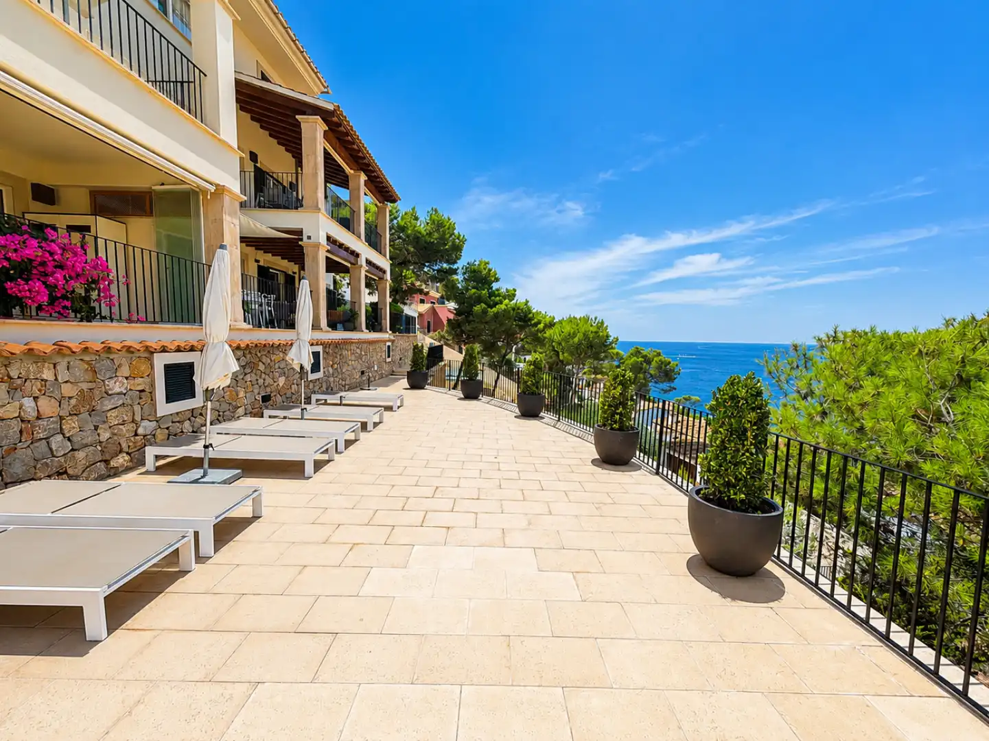 Terrasse von Wohnung zur Miete in Andratx mit Privatgarten, Terrasse und Schwimmbad