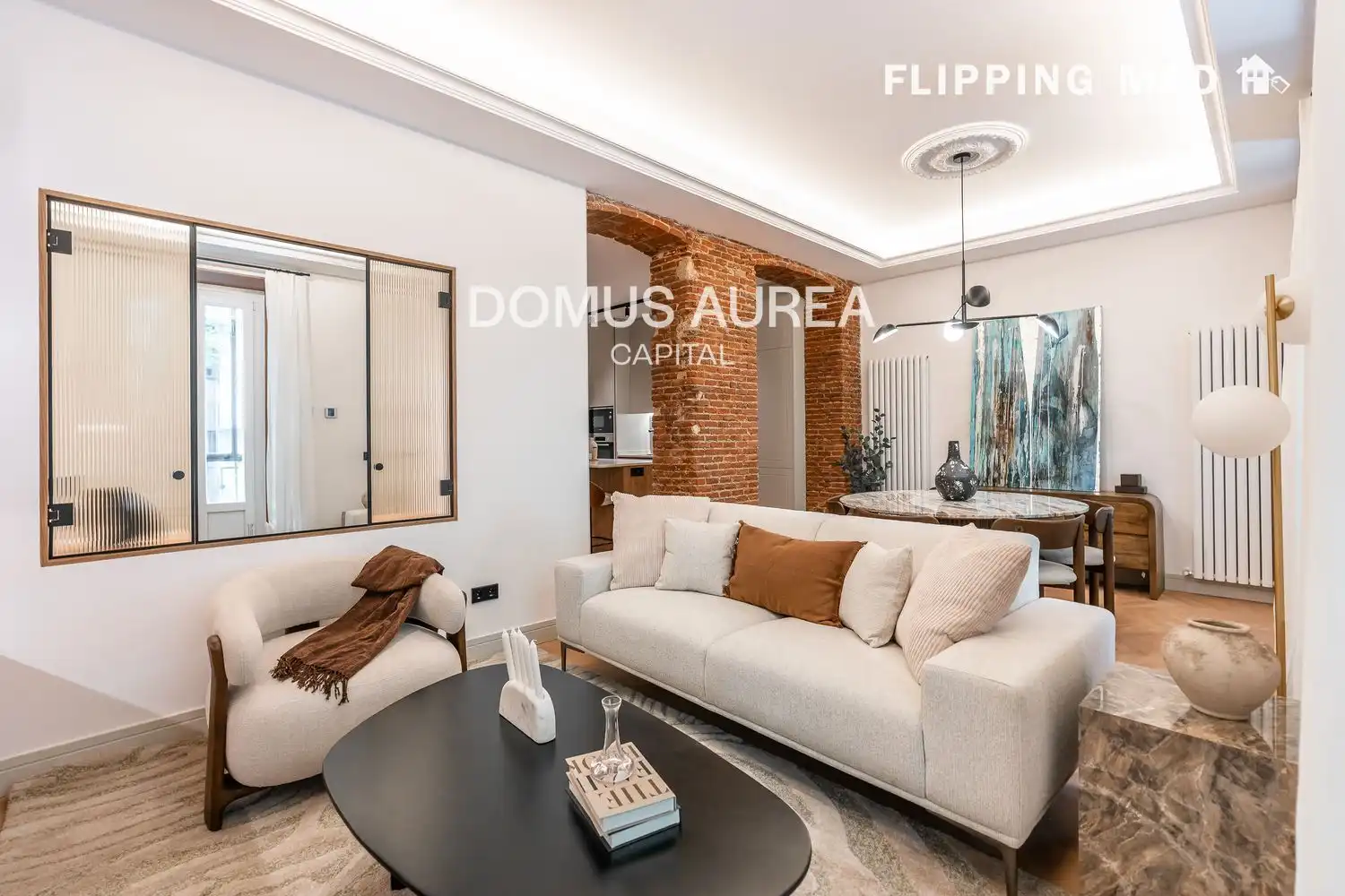 Wohnzimmer von Wohnung zum Verkauf in Madrid mit Klimaanlage, Heizung und Parkett