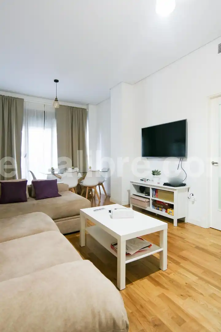 Living room of Flat for sale in Jerez de la Frontera  with Air Conditioner, Private garden and Parquet flooring