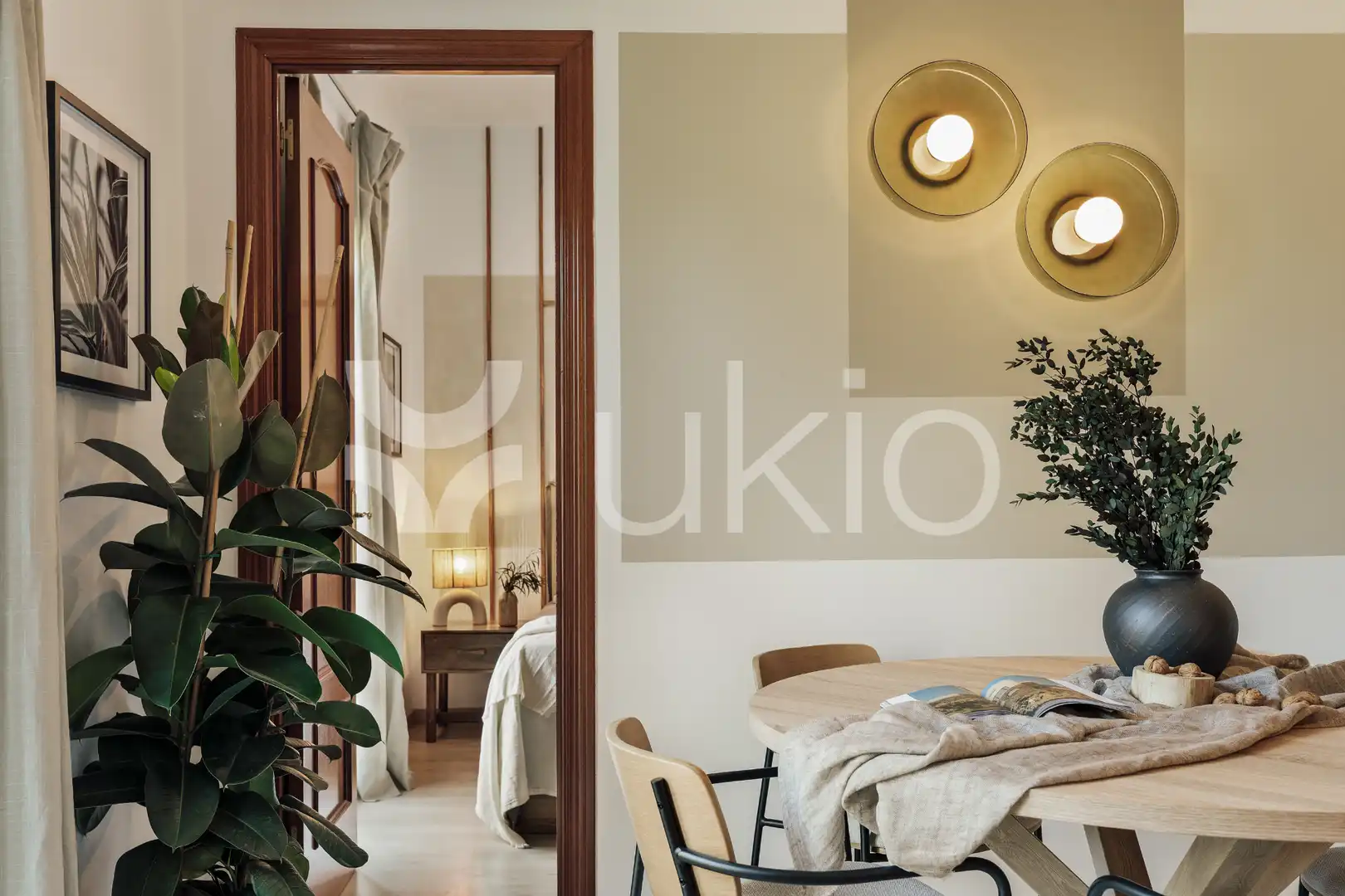 Schlafzimmer von Wohnungen zur Miete in Barcelona mit Klimaanlage, Heizung und Möbliert